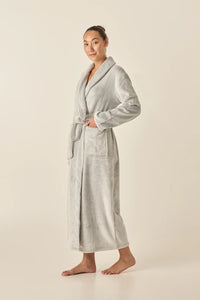 Desiré Grey Long Plush Robe