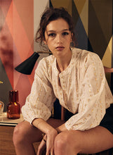 Load image into Gallery viewer, Ines Love Heart Blouse | White/Gold