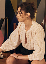 Load image into Gallery viewer, Ines Love Heart Blouse | White/Gold