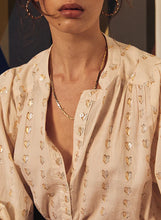 Load image into Gallery viewer, Ines Love Heart Blouse | White/Gold