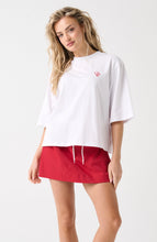 Load image into Gallery viewer, Hallie Tee | White/Red