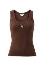 Load image into Gallery viewer, Zoe Contour Rib Tank Top | Chocolate