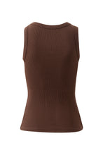 Load image into Gallery viewer, Zoe Contour Rib Tank Top | Chocolate