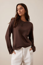 Load image into Gallery viewer, Scout Slouchy Long Sleeve Tee | Brunette Brown