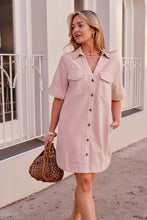 Load image into Gallery viewer, Bonnie Relaxed Shirt Dress | Blossom Pink