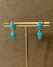 Load image into Gallery viewer, Andrea Dangle Amazonite Earrings | Gold