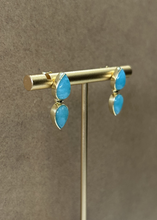 Load image into Gallery viewer, Andrea Dangle Amazonite Earrings | Gold