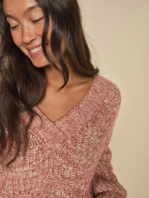 Jaylin V-neck Knit Rosette