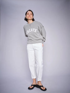 Aymen Melo Pant | White