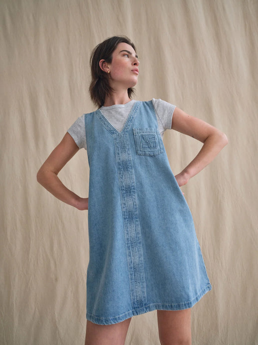 Aya Denim Dress | Light Blue
