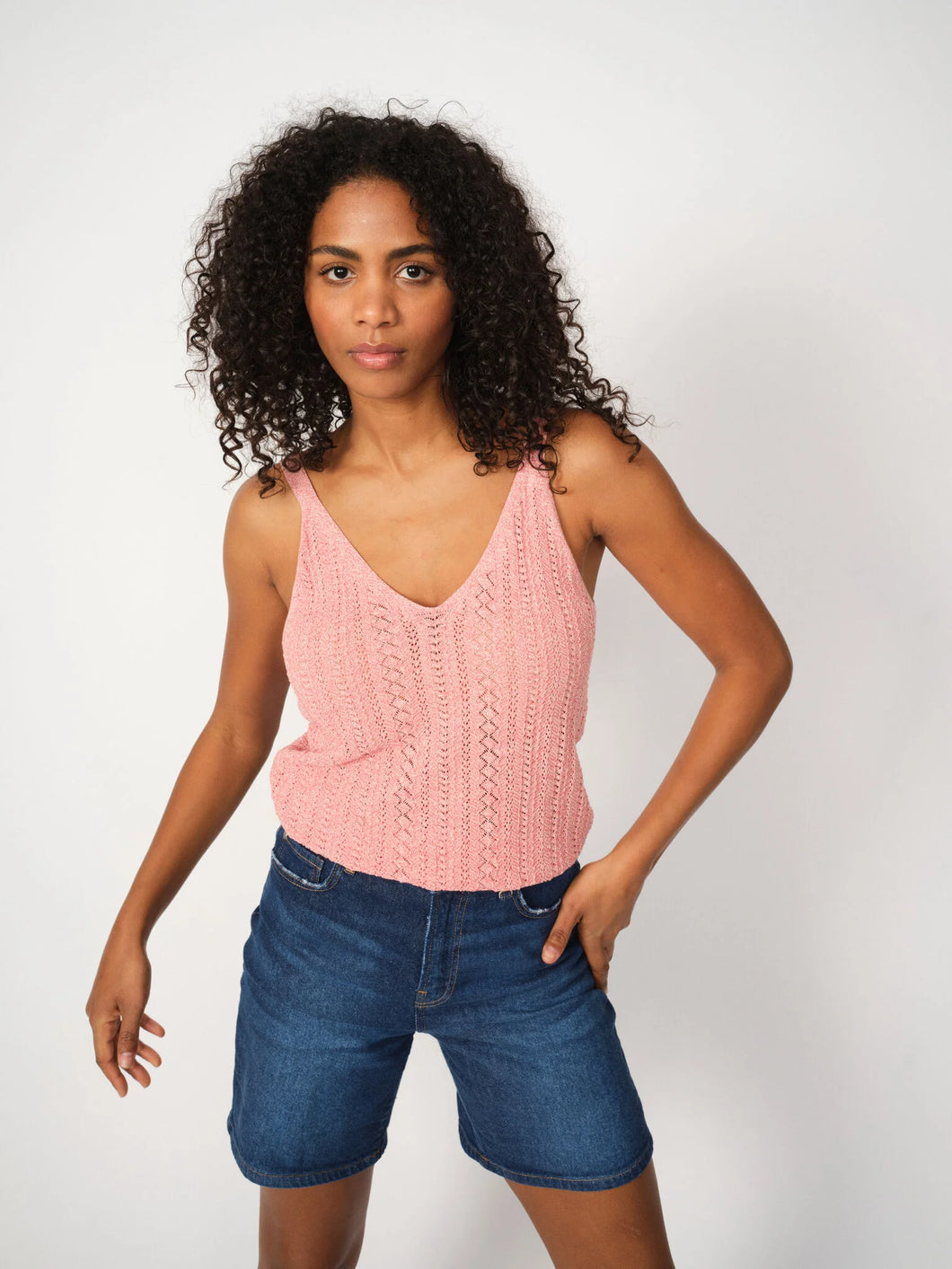Cressida Melange Knit | Faded Rose