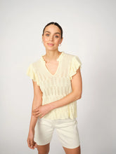 Load image into Gallery viewer, Ryett Knit Blouse | Lemon Icing