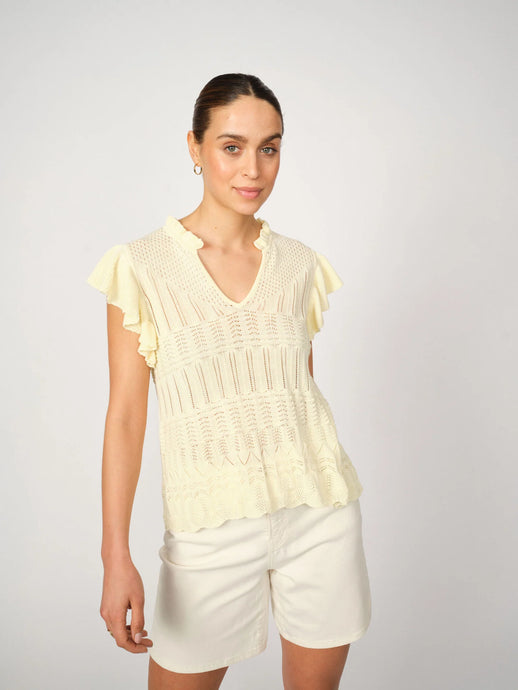 Ryett Knit Blouse | Lemon Icing