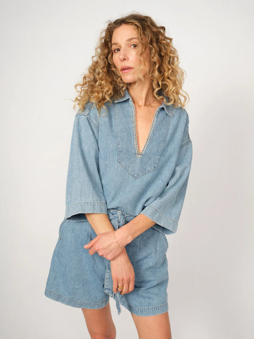Merla Deco Shirt | Light Blue