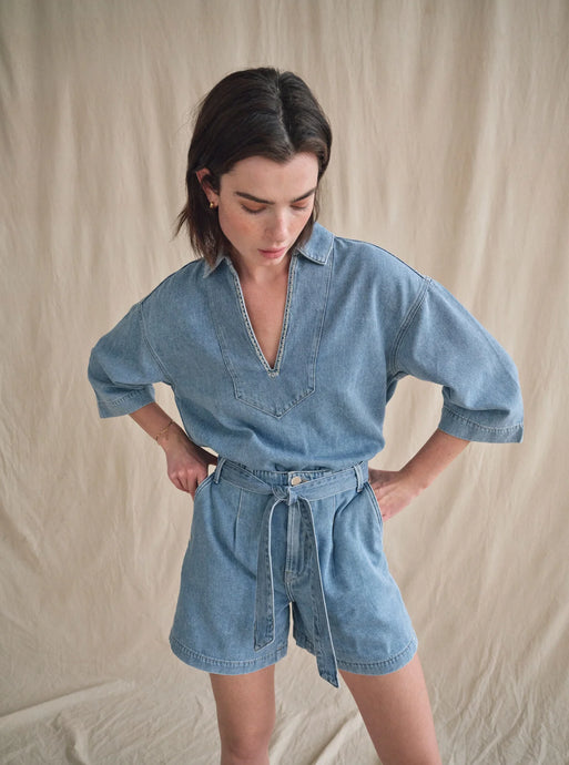 Meggi Denim Shorts | Light Blue
