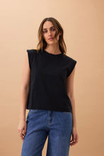 Load image into Gallery viewer, Extended Shoulder Tee | Black