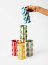 Load image into Gallery viewer, Palma Stripe Vase | Pale Blue