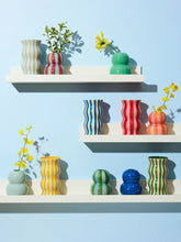 Load image into Gallery viewer, Fonda Stripe Vase | Green Blue