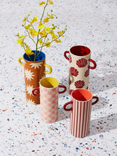 Load image into Gallery viewer, Griffe Bud Vase Pink Check