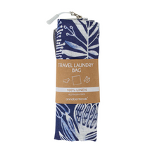 Load image into Gallery viewer, Linen Laundry Bag | Navy Natives