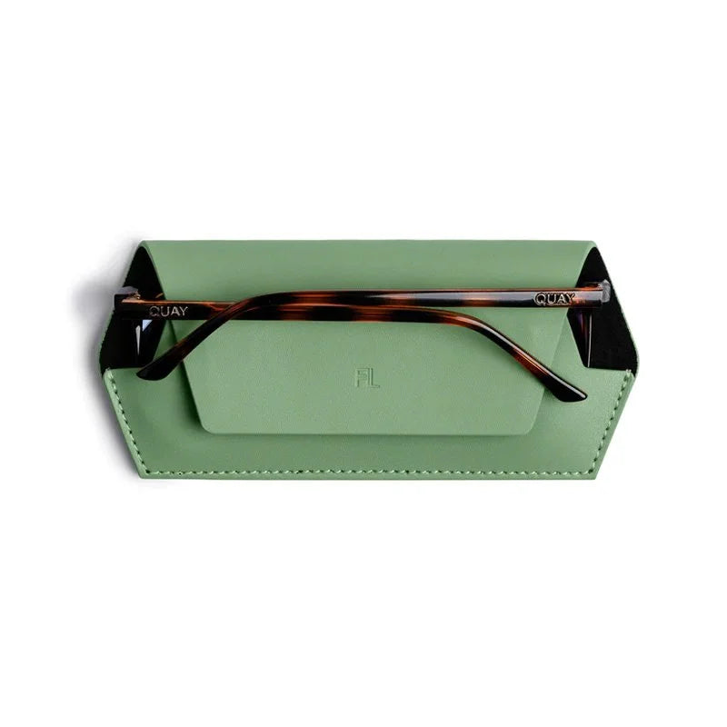 Leather Glasses Case | Sage