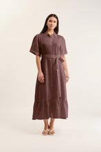 Load image into Gallery viewer, Emma Linen Dress In Choc