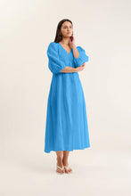 Load image into Gallery viewer, Maya Linen Dress in Cornflower