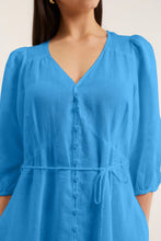 Load image into Gallery viewer, Maya Linen Dress in Cornflower