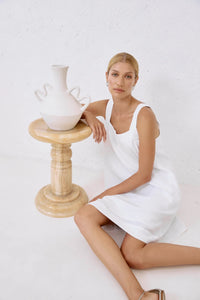 Studio Short Tank Dress | White