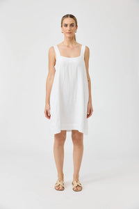 Studio Short Tank Dress | White