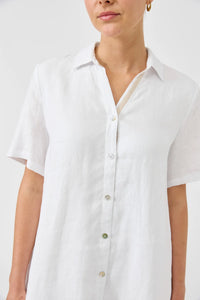 Studio Short Shirt Dress | White