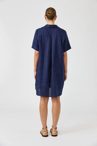 Studio Short Shirt Dress | Indigo