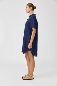Studio Short Shirt Dress | Indigo