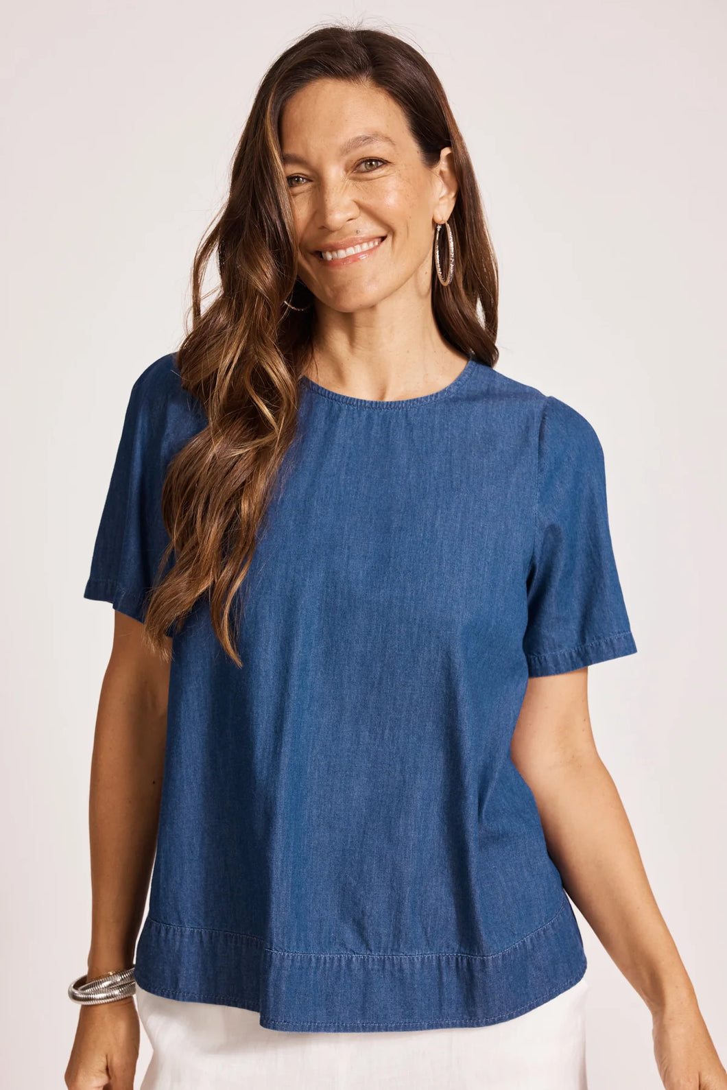 Melenia Denim Top | Indigo