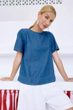 Load image into Gallery viewer, Melenia Denim Top | Indigo