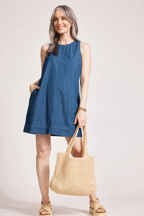Melenia Denim Tank | Indigo