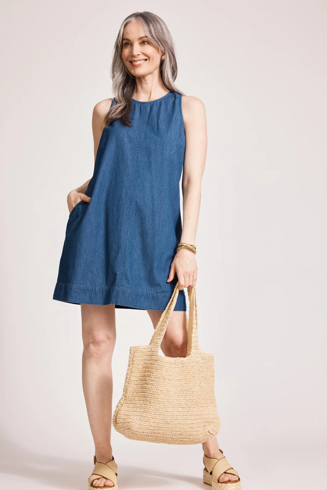Melenia Denim Tank | Indigo