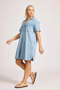 Melenia Denim Shirt Dress | Denim