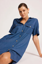 Load image into Gallery viewer, Melenia Denim Shirt Dress | Indigo