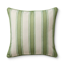 Load image into Gallery viewer, Sailor Green Stripe Reversible Outdoor Cushion