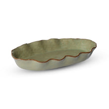 Load image into Gallery viewer, Marseille Wavy Green Oval Dish