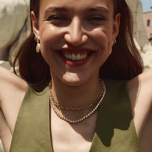 Load image into Gallery viewer, Two-tone Pave Huggies