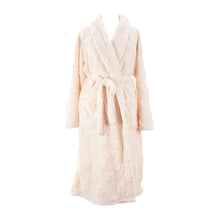 Load image into Gallery viewer, Embossed Flower Cosy Luxe Bath Robe | Cream