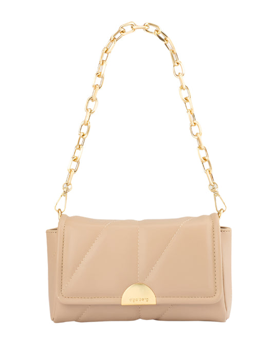 Sofia Quilted Shoulder Bag | Mink