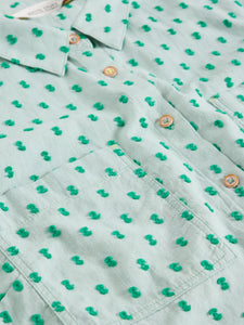 Ellie Organic Cotton Shirt | Green Multi