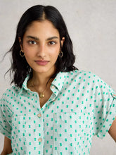 Load image into Gallery viewer, Ellie Organic Cotton Shirt | Green Multi