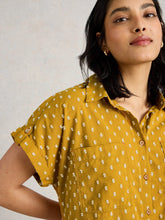 Load image into Gallery viewer, Ellie Organic Cotton Shirt | Mid Chartreuse