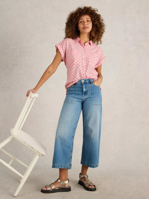 Ellie Organic Cotton Shirt | Pink Multi