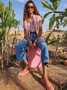 Ellie Organic Cotton Shirt | Pink Multi
