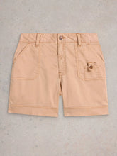 Load image into Gallery viewer, Mollie Combat Denim Shorts | Light Tan